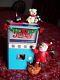 Rare Enesco Lighted Santa's Pepsi Cola Vending Machine Multi-action Music Box
