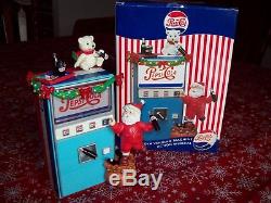RARE Enesco Santa's Pepsi Cola Vending Machine Multi-Action Music Box Boxed
