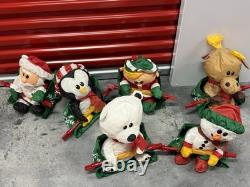 RARE GEMMY 2007 CHRISTMAS FERRIS WHEEL ROTATES LIGHTS UP 5' With 6 CHARACTER SWING