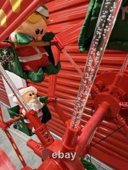 RARE GEMMY 2007 CHRISTMAS FERRIS WHEEL ROTATES LIGHTS UP 5' With 6 CHARACTER SWING