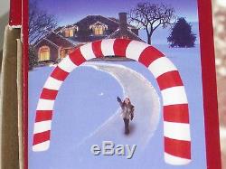 RARE Giant 15' Gemmy Lighted Candy Cane Archway Christmas Airblown Inflatable