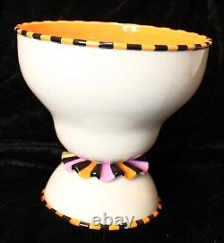 RARE Large Department 56 Halloween Skeleton Ghoul Candy Bowl Dish Retired