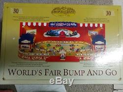 RARE MR CHRISTMAS Worlds Fair Bumper Cars Multi-Action/Lights Music Box MINT