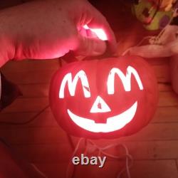 RARE McDonald's Halloween double sided Ceramic Pumpkin 1996 Vintage Light-Up