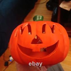 RARE McDonald's Halloween double sided Ceramic Pumpkin 1996 Vintage Light-Up