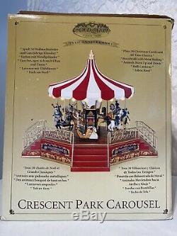 RARE Mr Christmas Gold Label Crescent Park Carousel 75th Anniversary Music Box