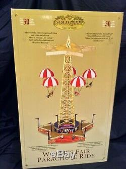 RARE Mr Christmas Gold Label World's Fair Parachute Ride Action/Lights Musical