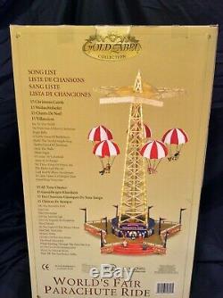 RARE Mr Christmas Gold Label World's Fair Parachute Ride Action/Lights Musical