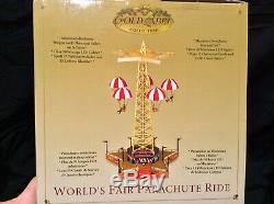 RARE Mr Christmas Gold Label World's Fair Parachute Ride Action/Lights Musical