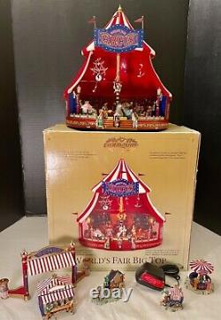 RARE Mr. Christmas Gold Label Worlds Fair Big Top Circus Tent Animated Musical
