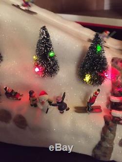 RARE Mr Christmas Gondola Cars & Ski Hill Multi-Action/Lites 30 Tune Music Box