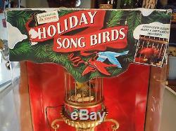 RARE Mr Christmas Holiday Songbirds Multi-Action/Lights 15 Carol Music Box