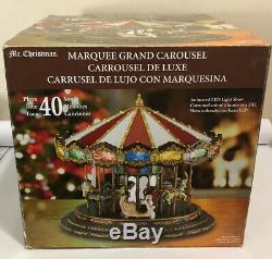 RARE Mr. Christmas Marquee Grand Carousel 16 Animated 40 Songs