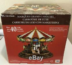 RARE Mr. Christmas Marquee Grand Carousel 16 Animated 40 Songs