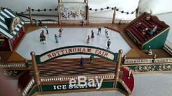 RARE Mr Christmas Old Time Ice Skaters Nottingham Fair Village Skating Rink Snow