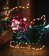 Rare Mr Christmas Silhouette Light Sculpture Santa In Sleigh 51 X 42 Huge