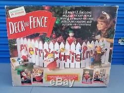 RARE Mr Christmas Vintage Deck the Fence Animated with Music & Lights MUST SEE