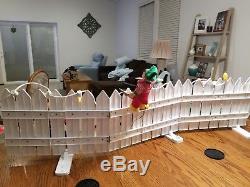 RARE Mr Christmas Vintage Deck the Fence Animated with Music & Lights MUST SEE