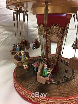 RARE Mr Christmas World's Fair Double Swing Carousel Action/Lights Music Box