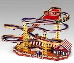 RARE Mr Christmas Worlds Fair Roller Coaster Action/Lights Music Box MINT VIDEO