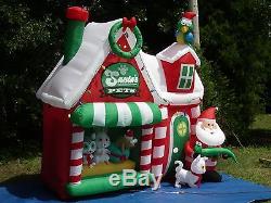 RARE NEW GEMMY 8' Tall Lighted Christmas Santas Pet Store Inflatable Airblown