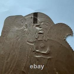 RARE Old Vintage Halloween Cardboard Diecut Die Cut Beistle Squirrel Owl 1930-50