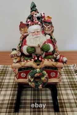 RARE/RETIRED Fitz And Floyd Christmas Lodge Full Size Cookie Jar Centerpiece