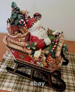 RARE/RETIRED Fitz And Floyd Christmas Lodge Full Size Cookie Jar Centerpiece