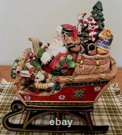 RARE/RETIRED Fitz And Floyd Christmas Lodge Full Size Cookie Jar Centerpiece