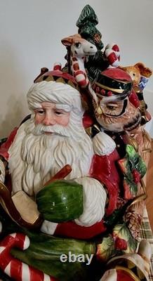 RARE/RETIRED Fitz And Floyd Christmas Lodge Full Size Cookie Jar Centerpiece