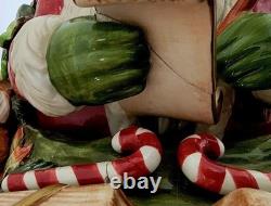 RARE/RETIRED Fitz And Floyd Christmas Lodge Full Size Cookie Jar Centerpiece