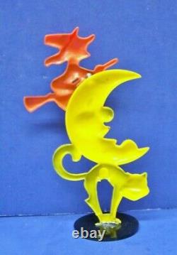 RARE Rosbro Witch Riding Moon Cat Spring Trembler Action Toy A Must