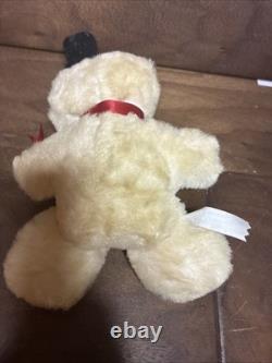 RARE Rushton Star Creation Snowman Christmas Rubber Face MCM Plush Toy 8.5