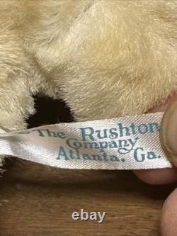 RARE Rushton Star Creation Snowman Christmas Rubber Face MCM Plush Toy 8.5