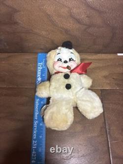 RARE Rushton Star Creation Snowman Christmas Rubber Face MCM Plush Toy 8.5