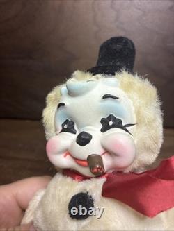RARE Rushton Star Creation Snowman Christmas Rubber Face MCM Plush Toy 8.5