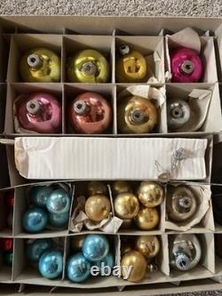 RARE Shiny Brite Vtg 1940s Christmas Cluster Centerpiece Kit Glass Holiday