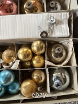 RARE Shiny Brite Vtg 1940s Christmas Cluster Centerpiece Kit Glass Holiday