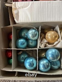 RARE Shiny Brite Vtg 1940s Christmas Cluster Centerpiece Kit Glass Holiday