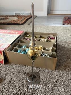 RARE Shiny Brite Vtg 1940s Christmas Cluster Centerpiece Kit Glass Holiday