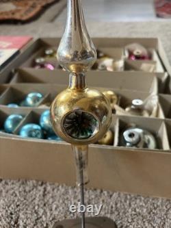 RARE Shiny Brite Vtg 1940s Christmas Cluster Centerpiece Kit Glass Holiday