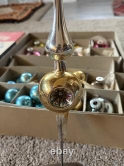 RARE Shiny Brite Vtg 1940s Christmas Cluster Centerpiece Kit Glass Holiday