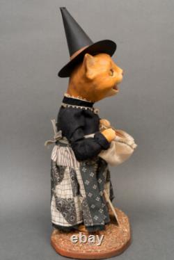 RARE! Signed'06 Scott Smith/Rucus Studio Halloween Tabby Cat Witch RARE! Signed'06 Scott Smith/Rucus Studio Halloween Tabby Cat Witch