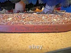 RARE! Signed'06 Scott Smith/Rucus Studio Halloween Tabby Cat Witch RARE! Signed'06 Scott Smith/Rucus Studio Halloween Tabby Cat Witch