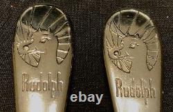 RARE! VINTAGE! RUDOLPH THE RED-NOSED REINDEER KIDDIE FORK'N SPOON SET WithBOX