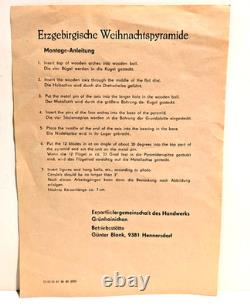 RARE Vintage 1975 Gunter Blank Erzgebirge Christmas Pyramid +Box MINT