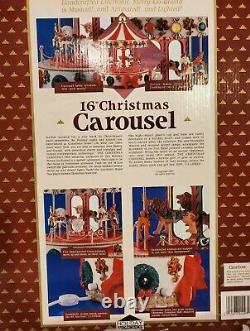 RARE Vintage 1995 Holiday Workshop Music 16 Christmas Carousel Merry Go Round
