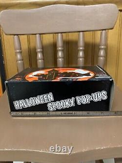 RARE Vintage Halloween Spooky Pop Ups Squeaker Witch Skeleton FULL BOX