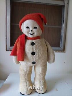 RARE Vintage Large 25 Knickerbocker Snowman Store Display Plush