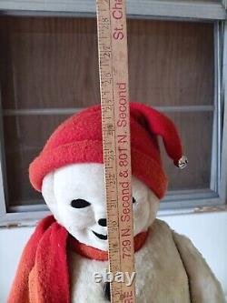 RARE Vintage Large 25 Knickerbocker Snowman Store Display Plush